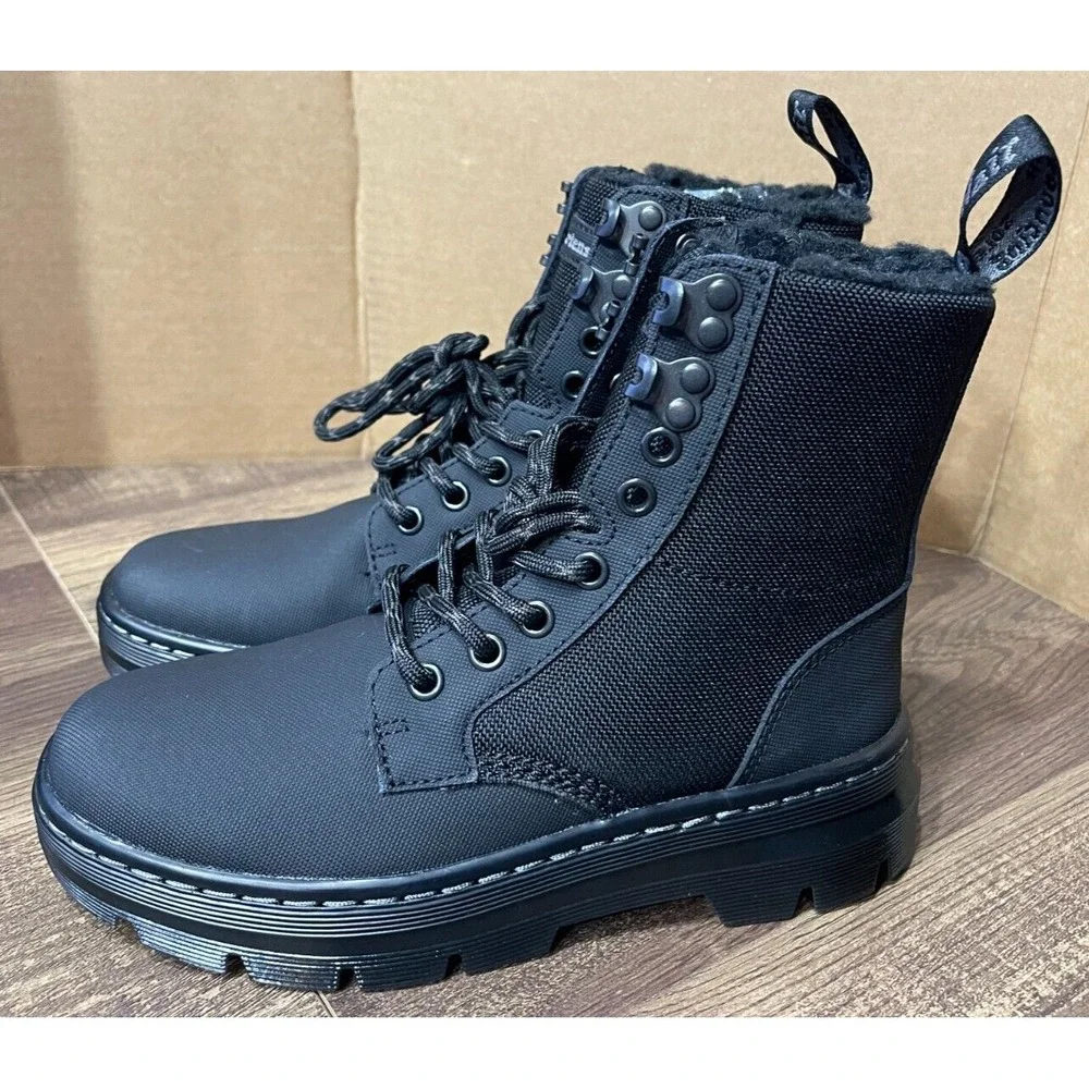 Dr. Doc Martins Air Wair Black Boots Combs 2 FL 3M Thinsulate Men's Size 4 NEW